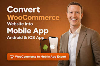 convert woocommerce website into mobile app android and ios app