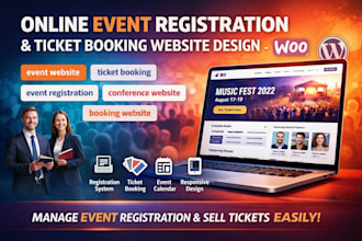 online event registration and ticket booking website design