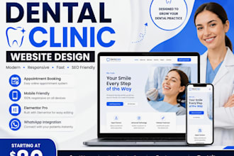 design a wordpress website for dental clinic or dentist