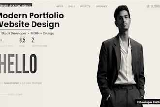 build a modern portfolio website for developers or students