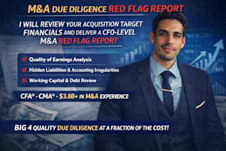 do financial due diligence and red flag analysis for your acquisition