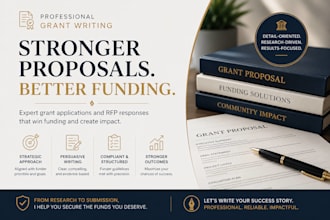 write and support grant applications and rfp responses