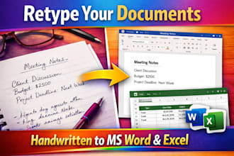convert handwritten notes, scanned images, or pdfs to msword