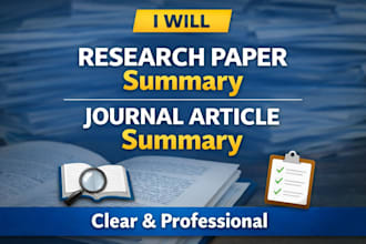 research and summarize academic papers and journal articles