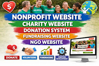 build a user friendly nonprofit, charity website with a secure donation system