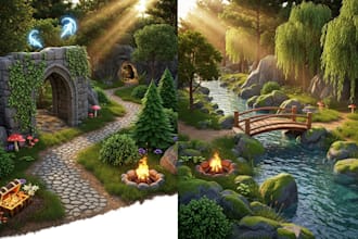 3d environment design game level design open world 3d game assets for unity ue5