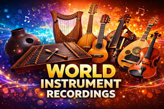 record hammered dulcimer udu drum saz charango lyre harp shakers