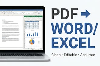 convert pdfinto editable word or excel manually