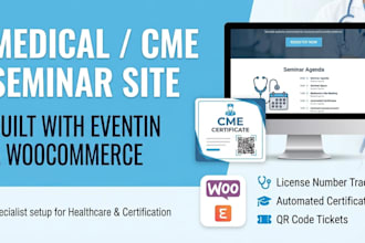 build a medical cme seminar site with eventin and woocommerce