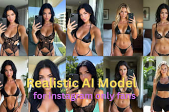 create hyper realistic ai influencer, ai model onlyfans instagram fanvue