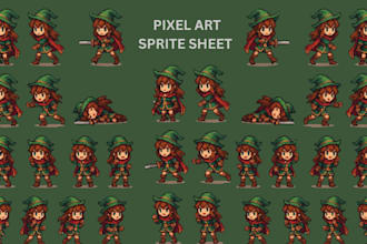 do pixel art animation rpg game sprite nsfw art 2d sprite animation game assets