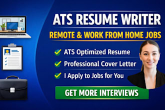 write and optimise ats resume and apply remote work from home job