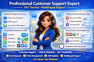 manage live chat, emails, customer support and CRM platforms for your business