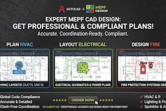 design mechanical, electrical, plumbing using autocad