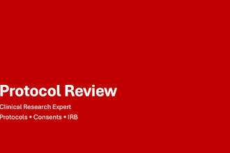 review your clinical research protocol, consent, or irb package