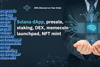 build solana presale, dapp staking, dex, token launchpad memecoin
