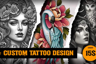 create artistic tattoo design unique style