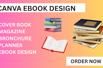 do canva ebook design, book cover design, canva workbook, editable planner