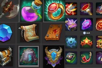 design 2d game icon, hand drawn paint, ui icon game icon, game asset, skill icon