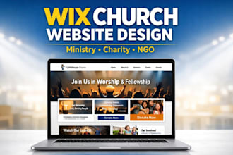 design wix ministry website, charity website, church website, wix ngo website
