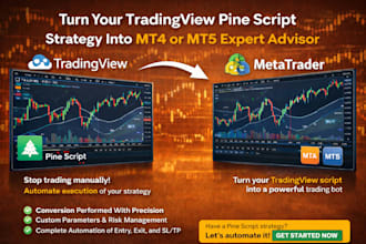convert tradingview pine script strategy to mt4 or mt5 expert advisor