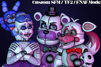 create, edit sfm model, tf2 character, l4d2, gmod, mmd, fnaf model for filmmaker