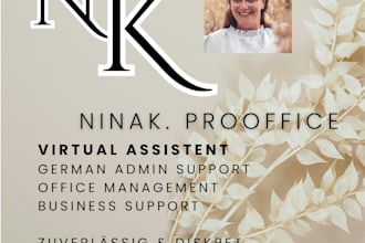 be your professional virtual assistant for german business support