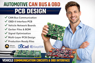 design automotive can bus pcb, obd interface and vehicle communication boards