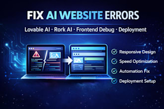 fix ai generated website errors, automation, and deployment issues