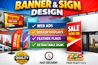 design web banner ads rollup banner feather flag retractable banner sign