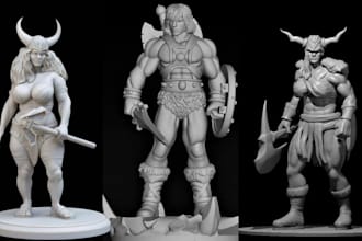 sculpt custom 3d action figure character model for 3d printing and collectibles