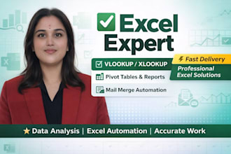 do excel formulas, xlookup, vlookup, pivot tables and mail merge