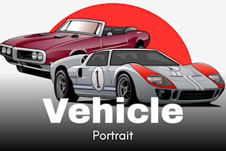 turn your vehicle into a vector portrait