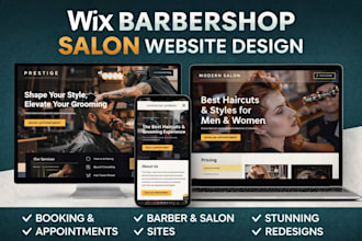 build wix barbershop booking website barber website hair salon website redesign