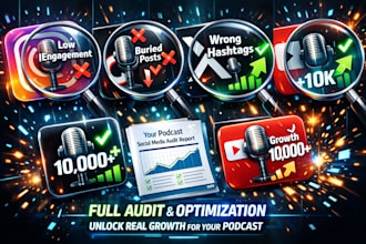 do full social media audit and optimization for your podcast