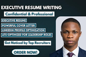 write your senior executive resume, cover letter and linkedin profile