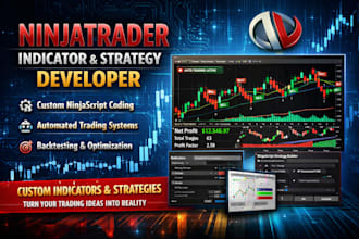 develop custom ninjatrader indicators and strategies using ninjascript