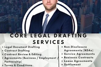 draft court document, legal motion, complaint, affidavits and legal pleading