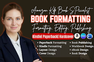 professional amazon KDP book formatting, interior design, ebook paperback layout