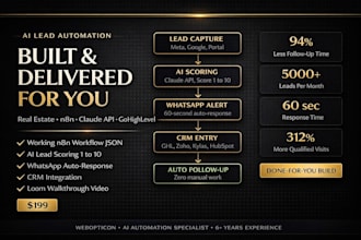 create ai lead automation system for real estate using n8n and ai workflows