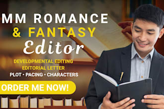 developmental edit your mm romance fantasy novel with editorial letter