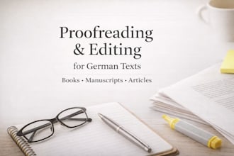 edit and improve your german manuscript professionally