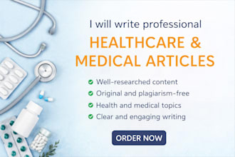 write healthcare and medical articles