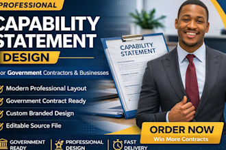 design professional capability statement for government and business
