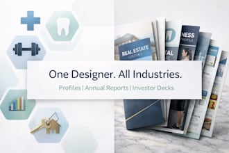 design medical, dental, fitness, corporate and real estate brochure