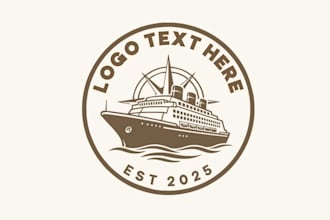design ship boat yacht marine logo