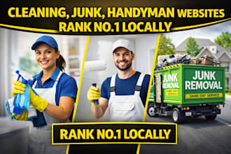 design cleaning website painting handyman and junk removal website