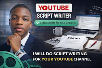 do script writing, be your youtube script writer, video scripts for your channel