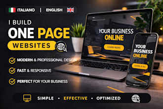 create professional modern and fully responsive one page website