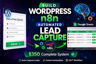 build wordpress n8n automated forms lead capture system